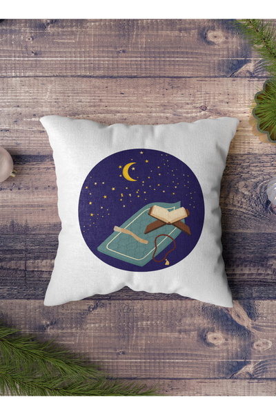 LOWHA غطاء وسادة من البوليستر بتصميم هلالي رمضاني