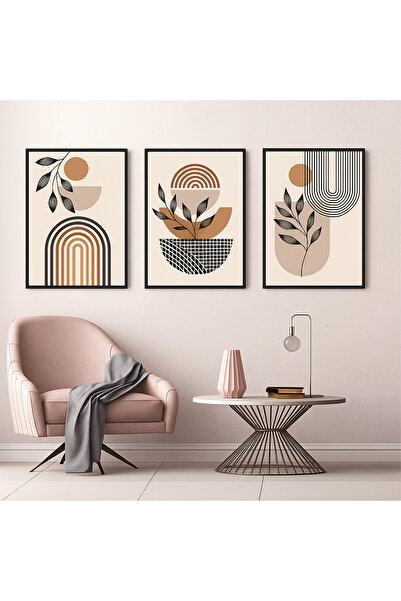 NT Handmade Σετ ζωγραφικής τοίχου από MDF με αφηρημένα σχέδια, εκτύπωση UV, μ...