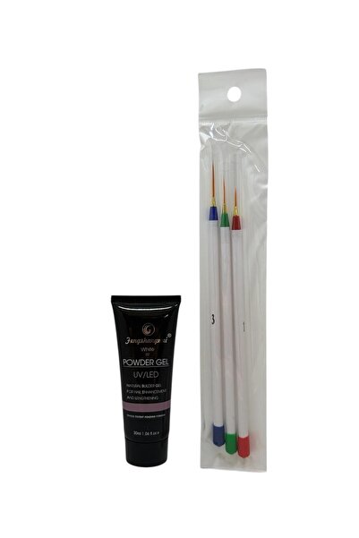 FSM Polygel 02 Bean Paste 30 ml,+ Set of 3 brushes included