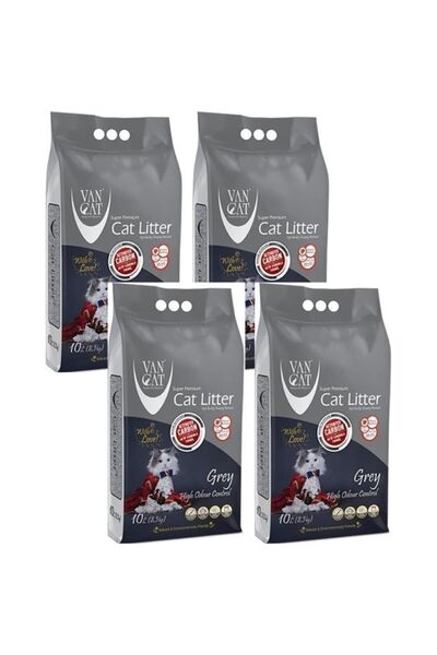 Empressco Van Cat Aktif Karbonlu Kedi Kumu 10 L x 4 Adet, Temiz ve Hafif Kull...