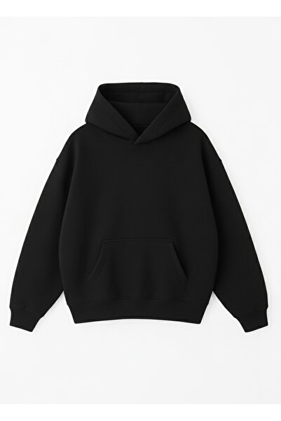 ossons Kadın Oversize Pamuklu Kapüşonlu Sweatshirt