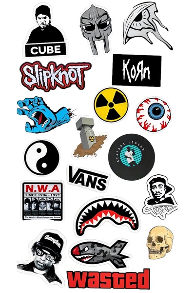 Limitless Design مجموعة ملصقات روك وهيب هوب – 22×30 سم |   الثقافة تحت الأرض ...