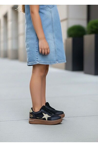 Prokids Pantofi sport casual cu talpă groasă, cu detalii Golden Star, pentru ...