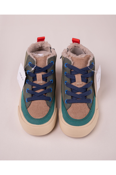 Next Yeşil Renk Bloklu Fermuarlı Bağcıklı Bot