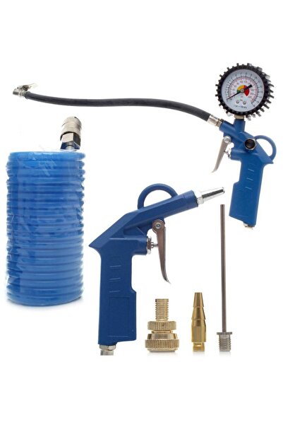 Tagred Professional Set de 6 piese, pistol pneumatic pentru umflare, suflare ...