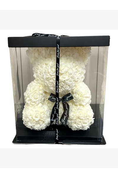 naniland.ro Ursuleț Decorativ din Trandafiri Artificiali – 40 cm