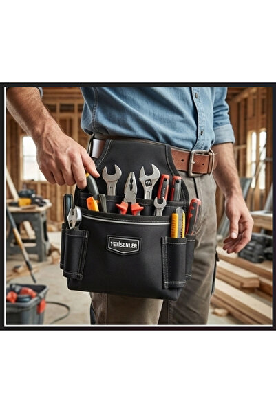 YETİŞENLER Reflektörlü Bel Çantası Çok Gözlü Bel Tipi Takım Çantası Tesisatçı...