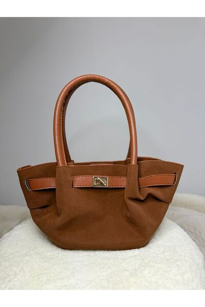 ABAS حقيبة يد وكتف نسائية من الجلد السويدي طراز تاكا مونيلا