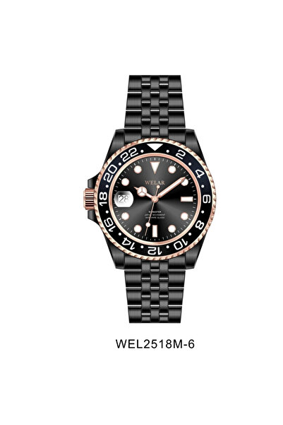 Welar Wel2518M-6 Steel Calendar Sapphire Glass Men's Wristwatch 5 Atm Water R...