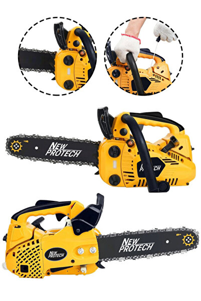 newprotech 25cc Mini Benzinli Testere Ağaç Odun Dal Budama Ve Kesme Testeresi...
