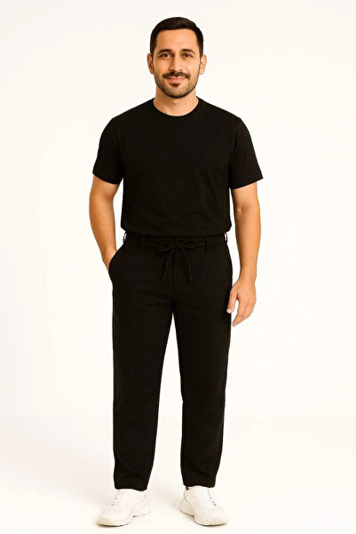 BLACK MODBLACK Men's Diagonal Micro Textured Pocket Pants - Black