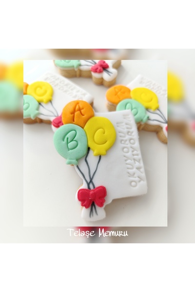 telaşe memuru 20 Balloon Reading Festival Cookies