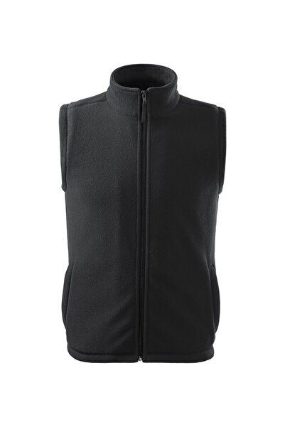 Malfini Unisex fleece vest - 518 ebony gray