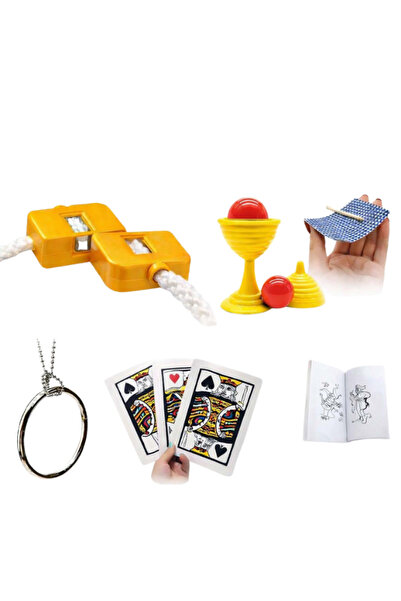 Samur 8-Piece Magic Set (Match, Notebook, Ring, Cup, String, 3-Piece Card)