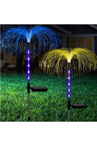 TrendyLux Set 2 lămpi solare tip palmier – LED RGB, schimbare automată a culo...