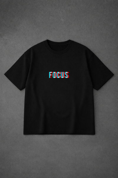 LORVEX Unisex T-Shirt Oversized (Comfortable Fit) Color Focus Printed 100% Co...