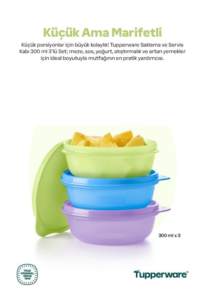Tupperware Candy Triple 300 ml 3-Pack New Colors