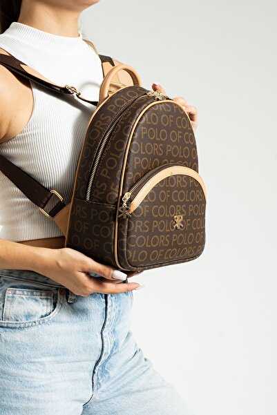 Çanta Trend Polo of Colors Women's Leather-Look Backpack