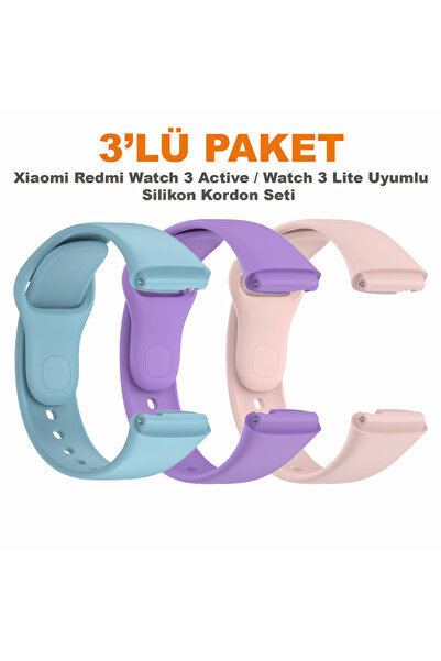 Dexmon Xiaomi Redmi Watch 3 Active / Watch 3 Lite Compatible 3-Piece Silicone...