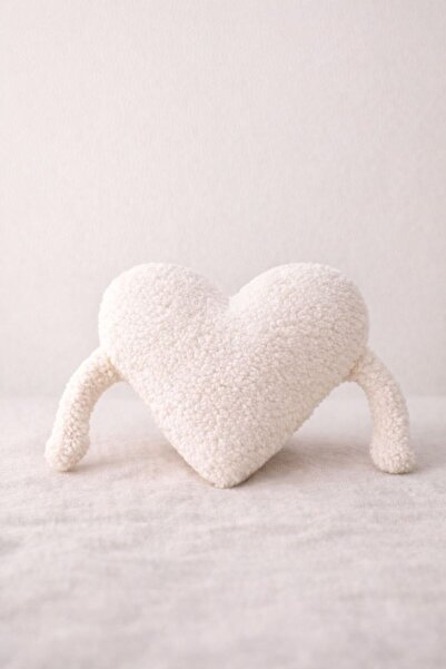 Cherry Bloom Cotton Valentine's Day Gift Hugging Heart Pillow 25 cm