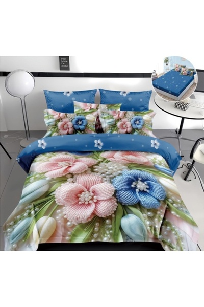 Happy Home Bed linen with ELASTIC 180 x 200, for double bed, FINET, 4 pieces