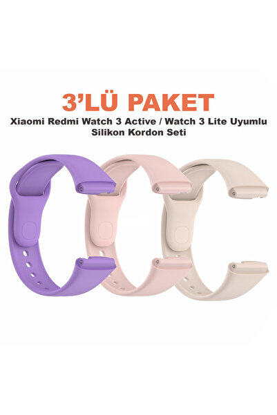Dexmon Xiaomi Redmi Watch 3 Active / Watch 3 Lite Compatible 3-Piece Silicone...