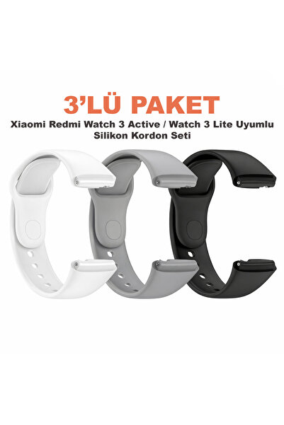 Dexmon Xiaomi Redmi Watch 3 Active / Watch 3 Lite Compatible 3-Piece Silicone...