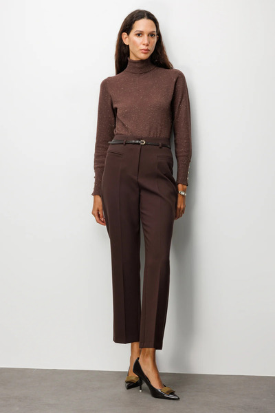 Ekol Beli Kemerli Boru Paça Pantolon 1001