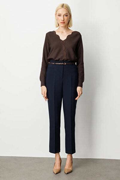 Ekol بنطلون بحزام خصر وساق أنبوبية 1001