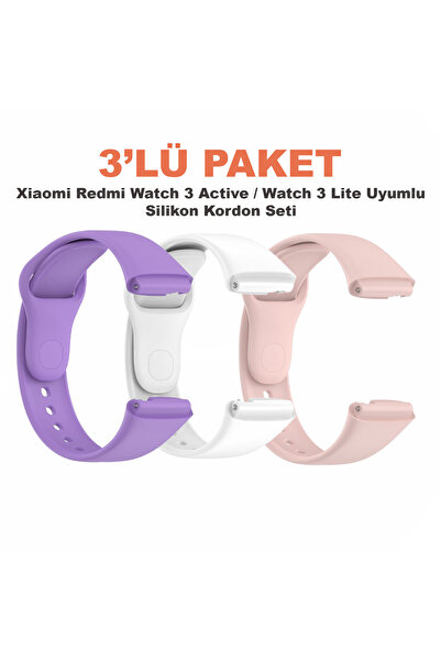 Dexmon Xiaomi Redmi Watch 3 Active / Watch 3 Lite Compatible 3-Piece Silicone...