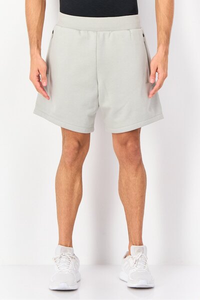 adidas Men Sportswear Fit Brand Logo Basketball Shorts, Grey