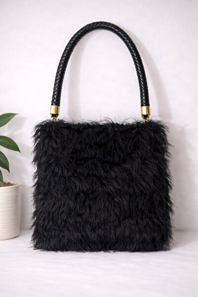 BY AKTEPE STORE Soft Textured Feather Women's Shoulder Bag 25*22