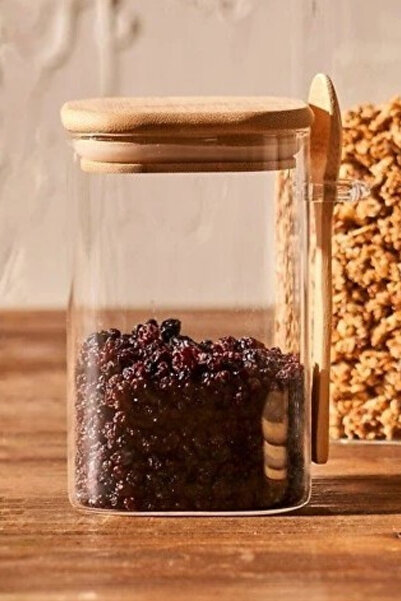 Meturas وعاء توابل كبير الحجم سعة 600 مل مع ملعقة |   وعاء تخزين زجاجي بغطاء ...