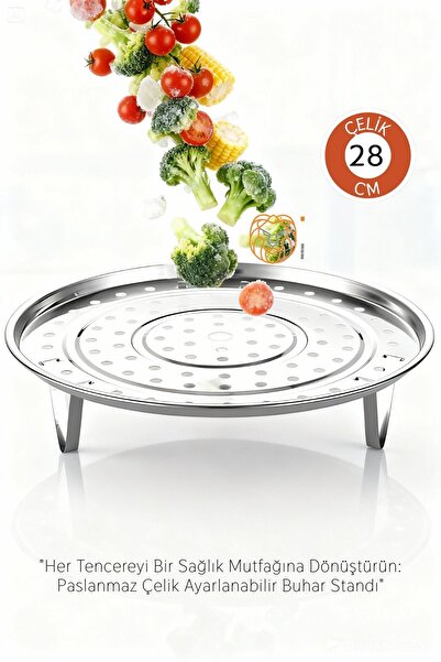 Transformacion Inox Steel Steaming Apparatus with Legs - 28 cm Multi-Purpose ...