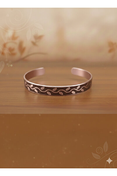 Güney Takı Store Yaprak Desenli Bakır Bilezik