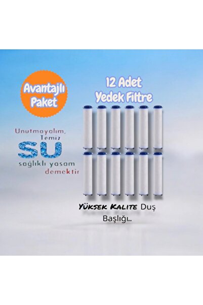 TRUVA 12 Pieces High Quality Shower Head Filter (Anti-Limescale)