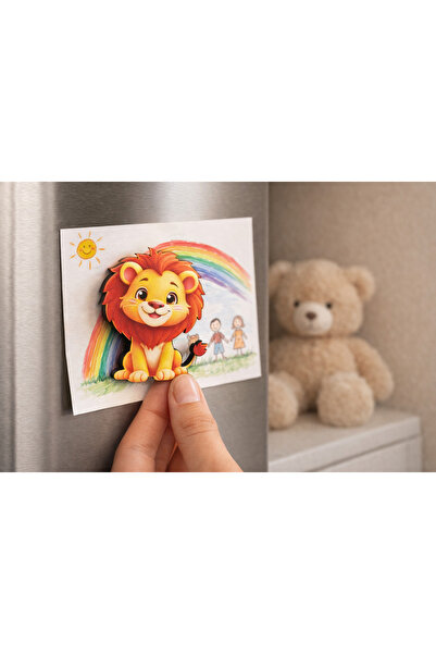 Mr Home Wooden with Cute Lion Figure – Children's Room & Baby Gift