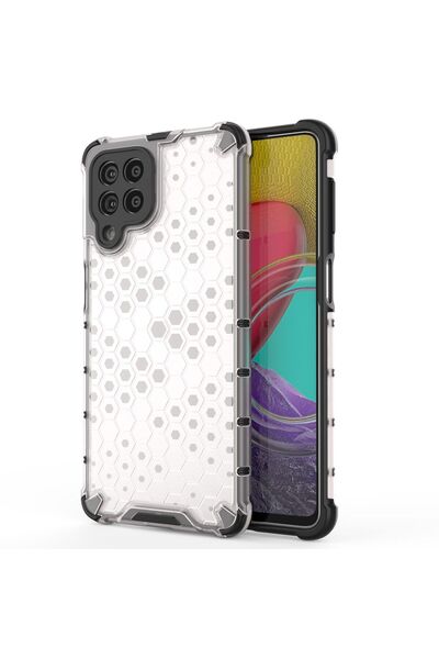 OEM Carcasă transparentă tip fagure de miere pentru Samsung Galaxy M53 5G