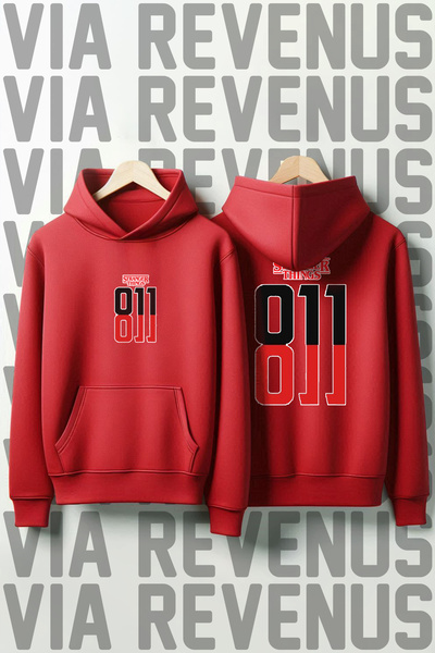 Vordevia Stranger Things 11 Printed Unisex Oversized Hooded Sweatshirt Specia...