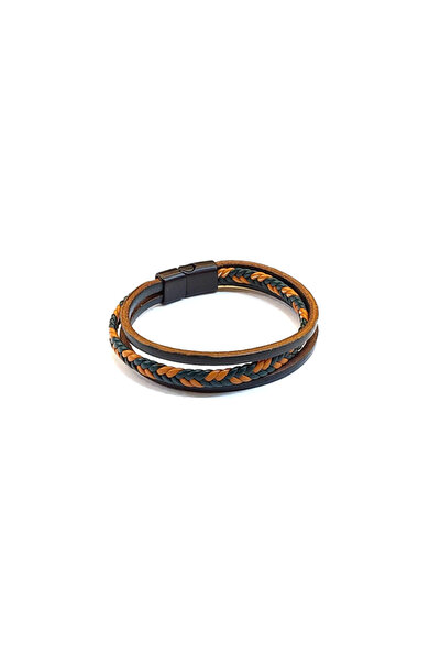 HER ŞEY NOTA www.herseynota.com Canyon Braid Core – سوار رجالي من الجلد الأسو...