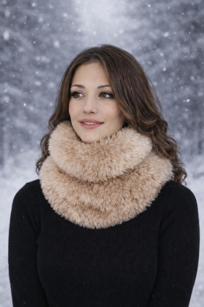 laviyonsa Women's Double-Sided Fur Collar