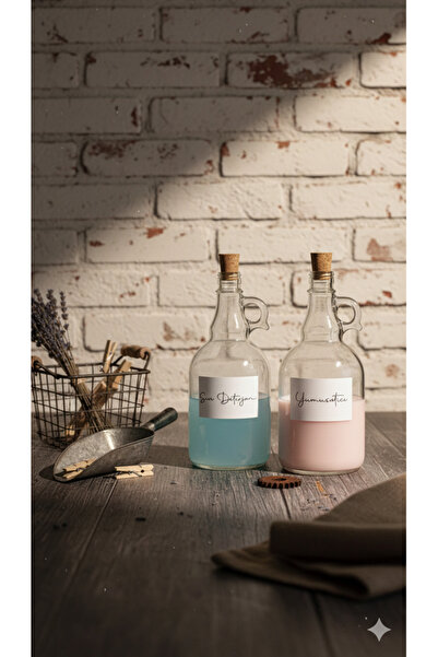 Dia Mushroom Head Glass Detergent Dispenser Set (Liquid Detergent & Softener)...