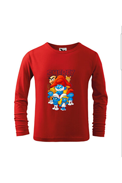 Malfini Personalized Kids Cotton T-Shirt The Smurfs Long Sleeve