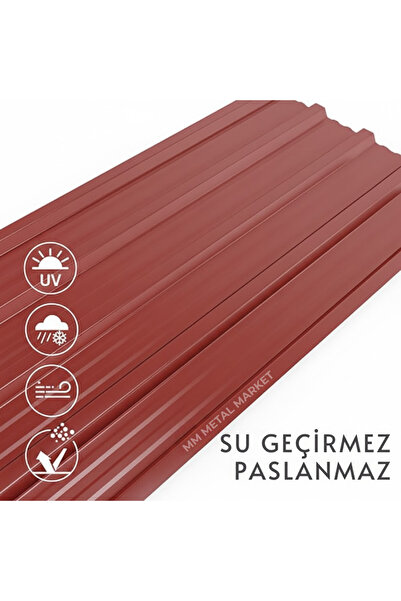 LİNKA İNŞAAT Galvanizli Trapez Çatı Kaplama Sacı 0.50MM – 2 Metre (10 Adet-Su...