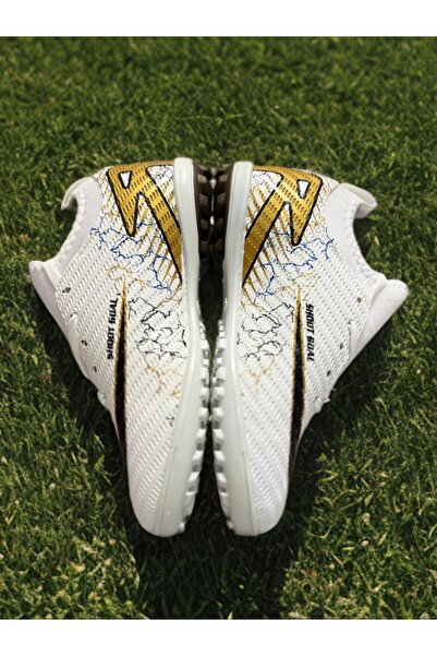 sinmm Pantofi de teren pentru copii cu șosete plate (auriu alb)