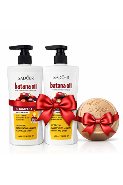 SADOER Pachet Curățare & Hidratare Batana – Săpun + Șampon + Balsam