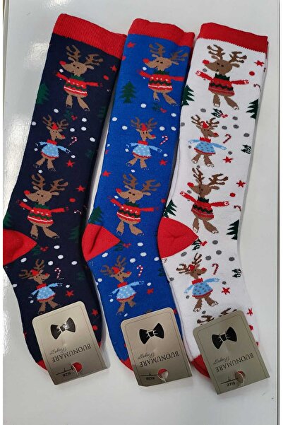 Uçs Set of 3 Fleece Socks, 3/4, Knee-Length