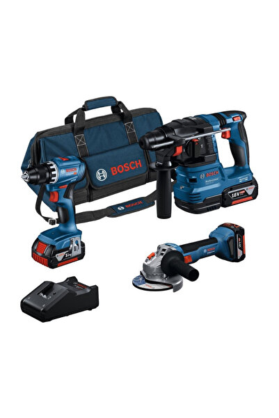 Bosch Gsr+Gws+Gbh 3X4.ah 3Lü Set