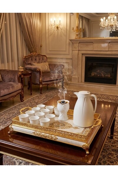 Generic Complete luxury white majlis hospitality set