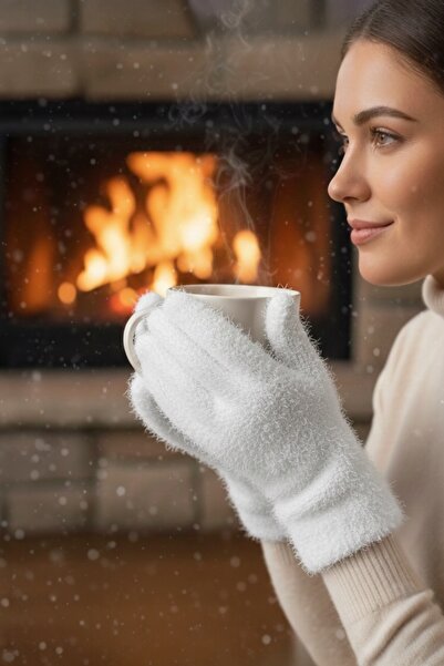 AYDINER TEKSTİL Kadın Yumoş Tüylü Lüx Eldiven